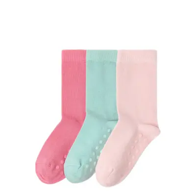 Lindex Sock 3 P Sg Solid Antislip Multi/patterned