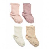 Lindex Sock 4P Rib Solid Multi/patterned