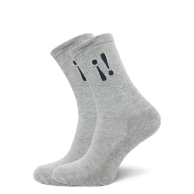 Mango Embroidered Cotton Socks - Grey - 40-42