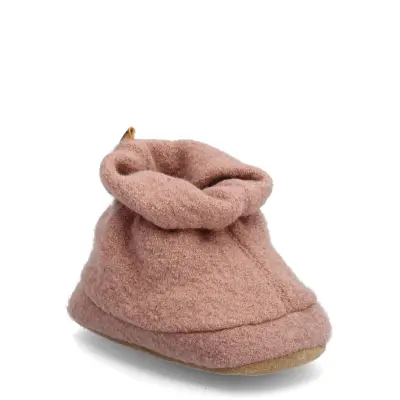 Melton Wolly Textile Slippers Rosa