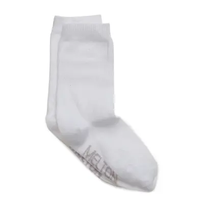 Melton Cotton Socks - White - 23/26