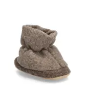 Melton Wolly Textile Slippers Beige