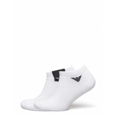 Men's Knit 2 Pack Ankel Socks Ankelstrumpor Korta Strumpor Vit Emporio Armani