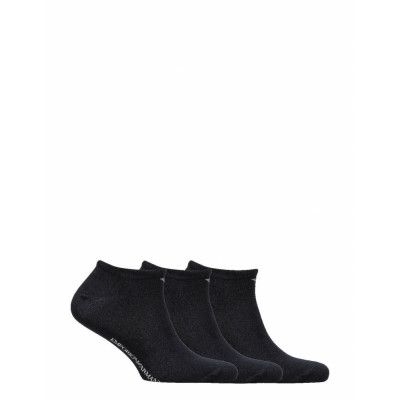 Men'S Knit In-Shoe S Ankelstrumpor Korta Strumpor Blå Emporio Armani