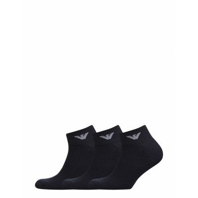 Men's Knit Short Soc Ankelstrumpor Korta Strumpor Blå Emporio Armani