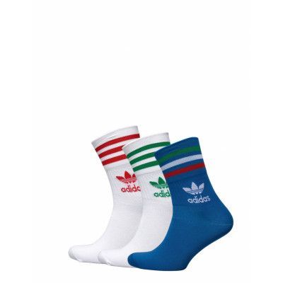 Mid Cut Crew Socks 3 Pairs Underwear Socks Regular Socks Blå Adidas Originals