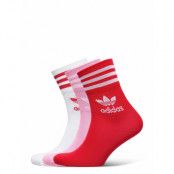 Mid Cut Crew Socks 3 Pairs Underwear Socks Regular Socks Röd Adidas Originals