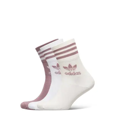 Mid Cut Crew Socks 3 Pairs Underwear Socks Regular Socks Vit Adidas Originals