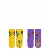 Mini Rodini Lingonberries 2-Pack Anti-Slip Socks Multi/patterned