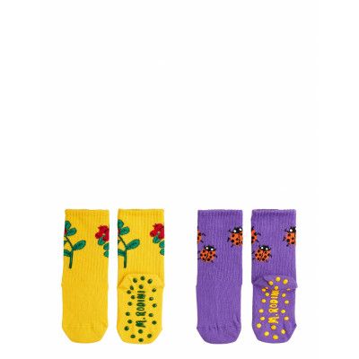 Mini Rodini Lingonberries 2-Pack Anti-Slip Socks Multi/patterned