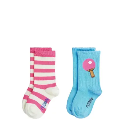Mini Rodini Table Tennis 2-Pack Socks - Multi/patterned - 10/12