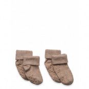 Minymo Baby Rib Sock W. Abs Beige