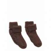 Minymo Baby Rib Sock W. Abs Brun