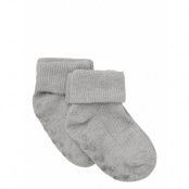 Minymo Baby Rib Sock W. Abs Grå