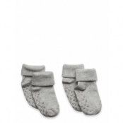 Minymo Baby Rib Sock W. Abs Grå