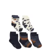 Minymo Socks W. Pattern (5-Pack) - Multi/patterned - 23\26