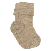 mp Denmark Wool Rib Baby Socks - Beige - 17/18