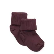mp Denmark Wool Rib Baby Socks - Burgundy - 15/16