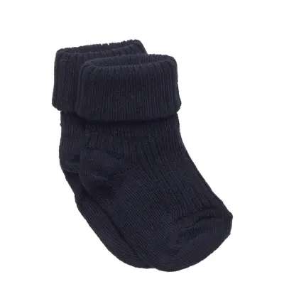 mp Denmark Cotton Rib Baby Socks - Navy - 15/16