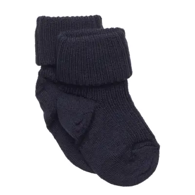 mp Denmark Wool Rib Baby Socks - Navy - 25/28