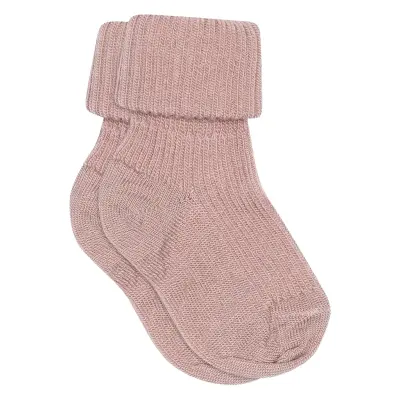 mp Denmark Wool Rib Baby Socks - Pink - 22/24