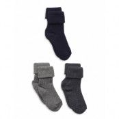 Mp Denmark Cotton Rib Baby Socks - 3-Pack Multi/patterned