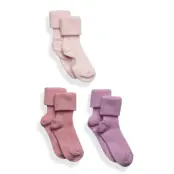 Mp Denmark Cotton Rib Baby Socks - 3-Pack Rosa