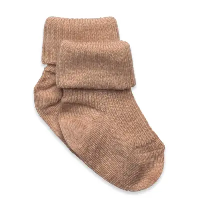 mp Denmark Wool Rib Baby Socks - Brown - 22/24