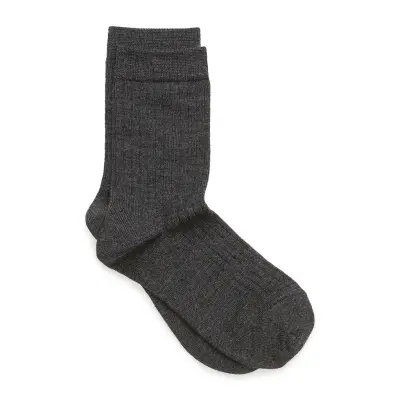 mp Denmark Wool Rib Socks - Grey - 37/39