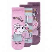 Name It Nmfamina Peppapig 3P Sock Cplg Rosa