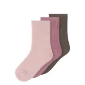 name it Nmfnobba 3P Sock - Pink - 22-24