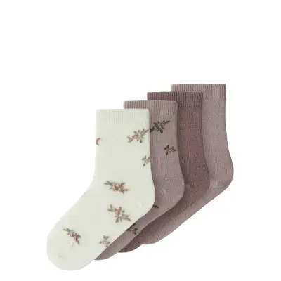 Name It Nmfwak Wo/Bl 4P Sock Kräm
