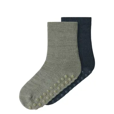 Name It Nmmwak Wo/Bl 2P Sock W/Non Skid Multi/patterned