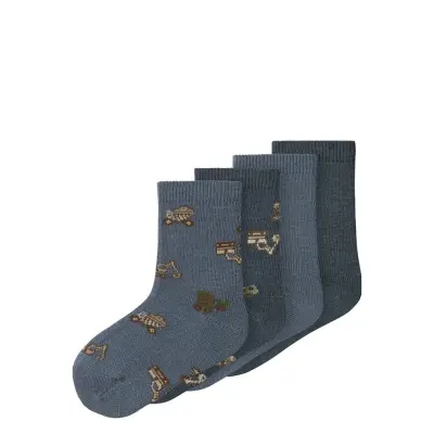 Name It Nmmwak Wo/Bl 4P Sock Blå