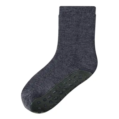 Name It Nmmwaksi Wo/Bl Terry Sock Extra Non Skid Marinblå