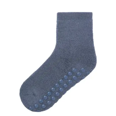 Name It Nmmwaksi Wo/Bl Terry Sock W/Non Skid Blå