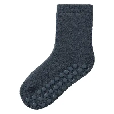 Name It Nmmwaksi Wo/Bl Terry Sock W/Non Skid Blå