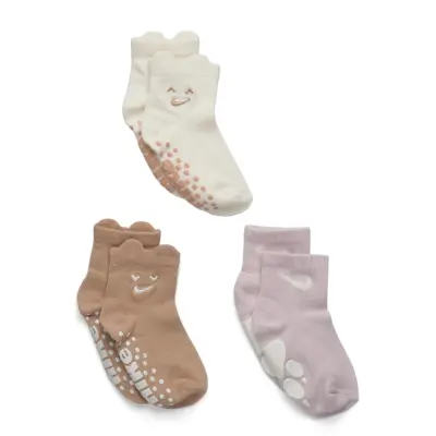 Nike 3Q-3Pk Quarter Sock Kräm