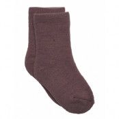 Nmfwaksi Wool Terry Sock Xxiii Sockor Strumpor Purple Name It