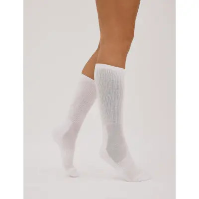 Organic Basics Core Tennis Crew Socks 2-Pack - White - 39-42