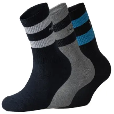 Panos Emporio 3-pack Sports Stripe Crew Sock