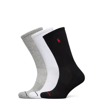 Polo Ralph Lauren Athletic Crew Sock 3-Pack - Black - 43-46