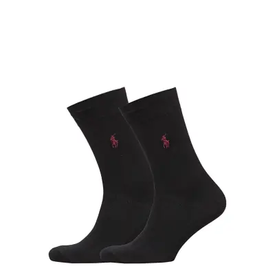 Polo Ralph Lauren Cotton-Blend Dress Sock 2-Pack - Black - 39-42