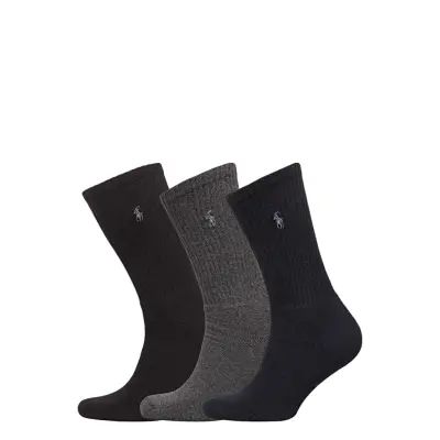 Polo Ralph Lauren Crew Sock 3-Pack - Black - ONE SIZE