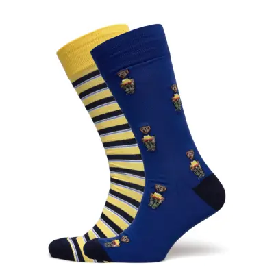Polo Ralph Lauren Polo Bear Trouser Sock 2-Pack Blå