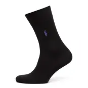 Polo Ralph Lauren Pony Flat-Knit Trouser Socks - Black - 39-42