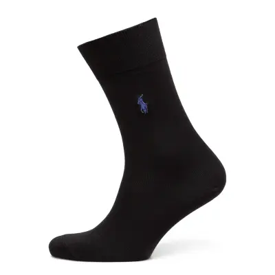 Polo Ralph Lauren Pony Flat-Knit Trouser Socks - Black - 43-46