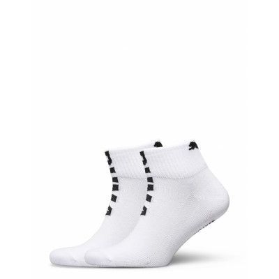 Puma Men Logo Quarter 2P Ankelstrumpor Korta Strumpor Vit PUMA