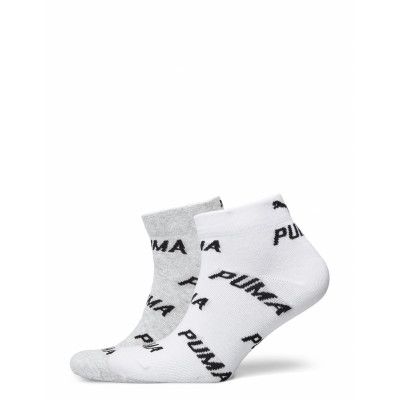 Puma Unisex Bwt Quarter 2P Underwear Socks Regular Socks Vit PUMA