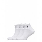 Quarter Sock 3-Pack Ankelstrumpor Korta Strumpor Vit Polo Ralph Lauren Underwear